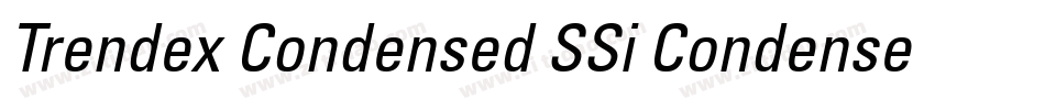 Trendex Condensed SSi Condensed字体转换